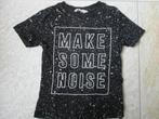 H&M T-shirt zwart maat 98 / 104 shirt Make some Noise, Jongen, Gebruikt, Ophalen of Verzenden, Shirt of Longsleeve