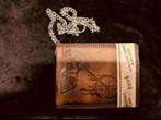 Leren Biker Portemonnee met Ketting - Bruin, Overige merken, Bruin, Nieuw, Ophalen of Verzenden