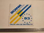 Scania 93 Truck van de distributie sticker, Ophalen of Verzenden