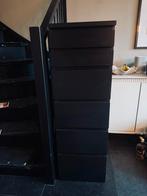 IKEA Malm Ladekast Zwart in goede staat, 5 laden of meer, Zo goed als nieuw, 25 tot 50 cm, 50 tot 100 cm