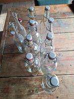 Lege Beugelflessen - Set van 10, Huis en Inrichting, Woonaccessoires | Vazen, Gebruikt, Wit, Ophalen of Verzenden, Glas