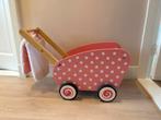Leuke houten poppenwagen, Kinderen en Baby's, Speelgoed | Houten speelgoed, Ophalen of Verzenden, Zo goed als nieuw, Duw- of Trekspeelgoed