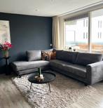 Antraciet velours bank te koop, Ophalen, Gebruikt, Luxe en stijlvol
