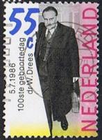 Nederland 1 zegel gestempeld van Dr. W.Drees uit 1986, Postzegels en Munten, Postzegels | Nederland, Verzenden, Na 1940, Gestempeld