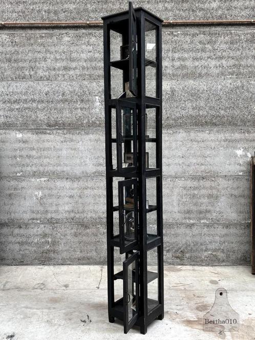 Hoge XXL vitrine hoogte 265 cm, Antiek en Kunst, Curiosa en Brocante, Ophalen of Verzenden