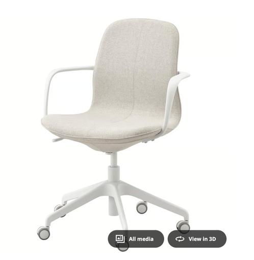 IKEA LÅNGFJÄLL Desk Chair, Huis en Inrichting, Bureaustoelen, Zwart, Ophalen