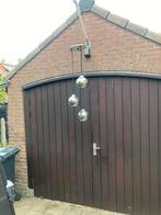 3 chrome bollen plafondlamp, Ophalen, Zo goed als nieuw, Metaal, Vintage