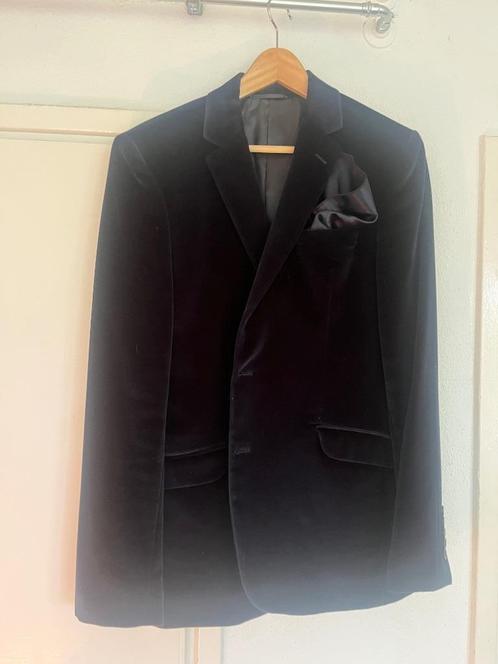 Colbert fluweel, Kleding | Heren, Kostuums en Colberts, Gedragen, Maat 48/50 (M), Blauw, Ophalen of Verzenden