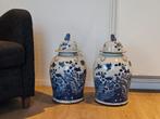 Set van 2 grote Chinese vazen Chinees porselein met foo dogs, Ophalen