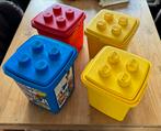 4 Vintage LEGO / duplo opbergbakken emmers, Gebruikt, Ophalen of Verzenden