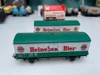 Set van 2 Jouef wagons Heineken, Gebruikt, Gelijkstroom, Jouef, Wagon