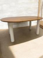 Ronde uitschuifbare eettafel, Ophalen of Verzenden, Zo goed als nieuw, Ovaal