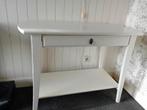 Wit tafeltje met lade, Ophalen, Gebruikt, 75 cm of meer, Modern