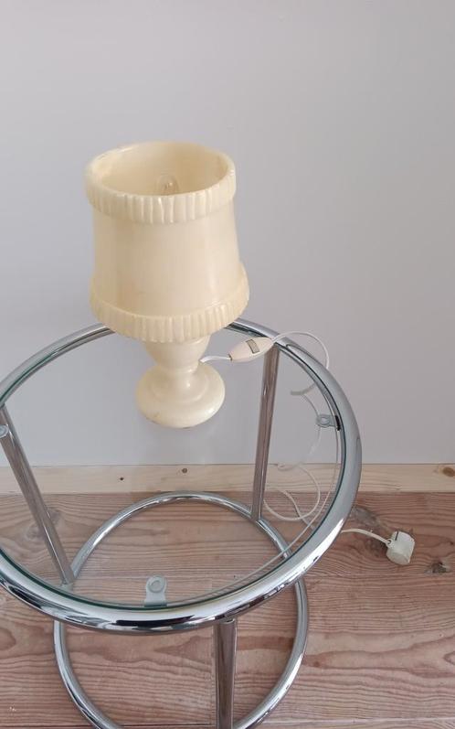 Vintage Albast Tafellamp, jaren '60., Huis en Inrichting, Lampen | Tafellampen, Zo goed als nieuw, Minder dan 50 cm, Ophalen