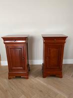 Set van 2 massief houten nachtkastjes, Huis en Inrichting, Ophalen, Minder dan 45 cm, 55 tot 70 cm, Zo goed als nieuw