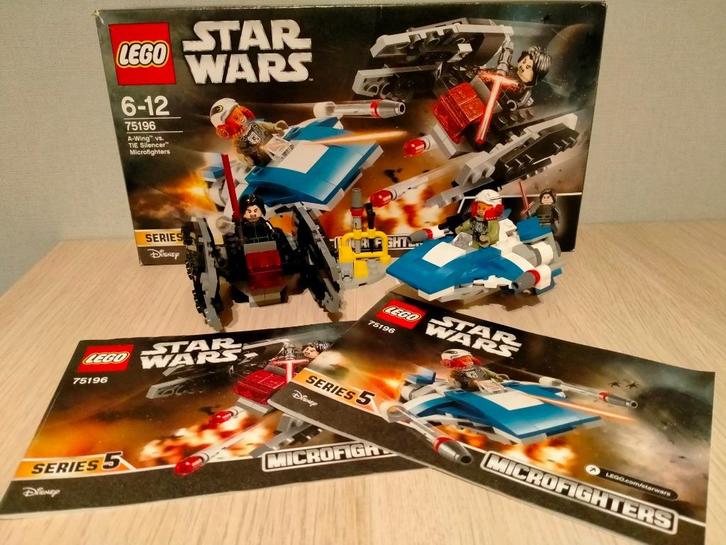 Lego 75196 Star Wars A-Wing vs TIE Silencer Microfighter, Kinderen en Baby's, Speelgoed | Duplo en Lego, Zo goed als nieuw, Lego