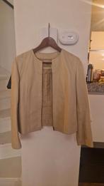 Beige leren Jasje  - Maat M, Maat 38/40 (M), Beige, F&Co, Ophalen of Verzenden