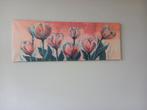 Tulpen canvas schilderij. 110x 40 cm, Minder dan 50 cm, Minder dan 50 cm, Schilderij, Zo goed als nieuw