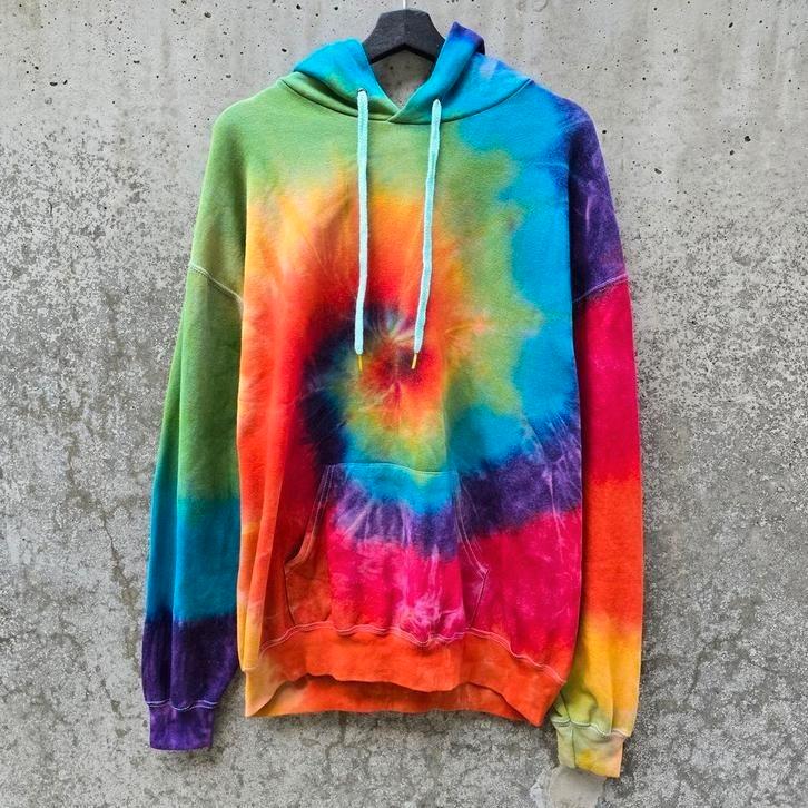 Regenboog spiral tie dye hippie unisex hoodie maat XXL, Kleding | Heren, Truien en Vesten, Nieuw, Overige maten, Overige kleuren