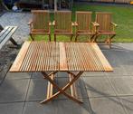 Brighton hardhouten tuinset, Tuin en Terras, Tuinsets en Loungesets, Ophalen, 4 zitplaatsen, Hardhout, Zo goed als nieuw