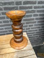 Eiken houten kandelaar, Gebruikt, Ophalen of Verzenden