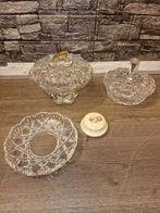 Vintage glazen sieraden houders - 4 stuks, Ophalen of Verzenden, Gebruikt, Overig