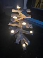Houten kerstboom waar je waxinelichtjes op kan zetten, Tuin en Terras, Buitenverlichting, Zonne-energie, Minder dan 50 watt, Ophalen of Verzenden