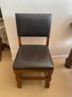 Vintage tafel met leren stoelen, Antiek en Kunst, Ophalen