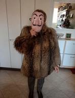 Bontjas van wasbeer bont, Ophalen of Verzenden, Gedragen, Maat 38/40 (M), Bruin