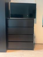 Ikea Malm ladekast zwart, Ophalen, Gebruikt, 50 tot 100 cm, 3 of 4 laden