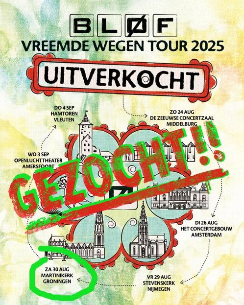 GEZOCHT BLØF in Groningen Martinikerk, Tickets en Kaartjes, Concerten | Nederlandstalig, Eén persoon, Augustus