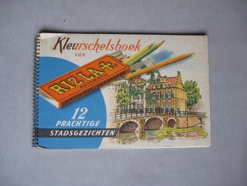 zeldzaam Kleurschetsboek RIZLA+ Automatic 12 stadsgezichten, Verzamelen, Rookartikelen, Aanstekers en Luciferdoosjes, Overige typen