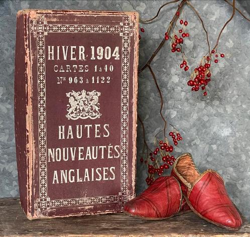 Brocante oude Franse winkel doos 1904, Antiek en Kunst, Curiosa en Brocante, Ophalen of Verzenden