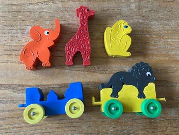 Vintage Spindler vinyl W. Germany dieren beesten trein wagon beschikbaar voor biedingen