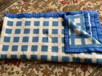 XXL vintage deken,geruit,blauw,wit,woondeken,220x240,acryl., Huis en Inrichting, Woonaccessoires | Plaids en Woondekens, Ophalen of Verzenden