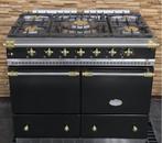 🔥Luxe Fornuis Lacanche 100 cm zwart messing 2 ovens, 60 cm of meer, 5 kookzones of meer, Vrijstaand, 90 tot 95 cm