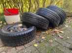 Peugoet 206 Winterbanden + velgen, Ophalen, Gebruikt, 15 inch, Banden en Velgen