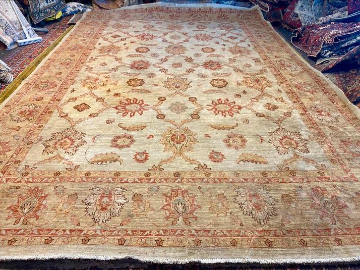 origineel handgeknoopt perzisch Ziegler tapijt .400x275cm., Huis en Inrichting, Stoffering | Tapijten en Kleden, Gebruikt, 200 cm of meer