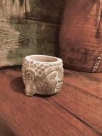 Klein leuk brocante boeddha boedha bloempot, Tuin en Terras, ., Rond, Ophalen of Verzenden, Zo goed als nieuw