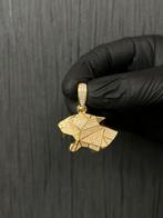 14k gouden panter kop hanger, Sieraden, Tassen en Uiterlijk, Kettinghangers, Ophalen of Verzenden, Nieuw, Goud