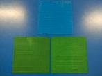 3 Lego grondplaten bouwplaten baseplates groen blauw 32x32, Gebruikt, Ophalen of Verzenden, Lego