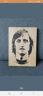 Johan Cruyff op hout gebrand, Antiek en Kunst, Ophalen of Verzenden