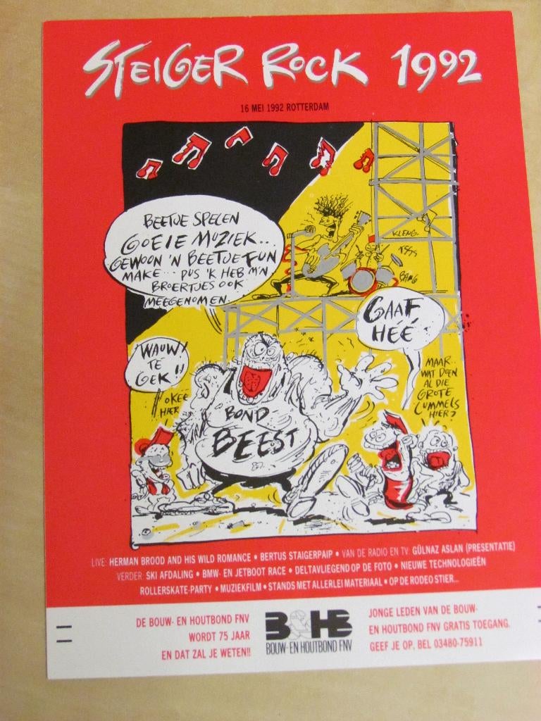 Sticker - Steiger Rock m.m.v. Herman Brood, Verzamelen, Stickers, Nieuw, Ophalen of Verzenden