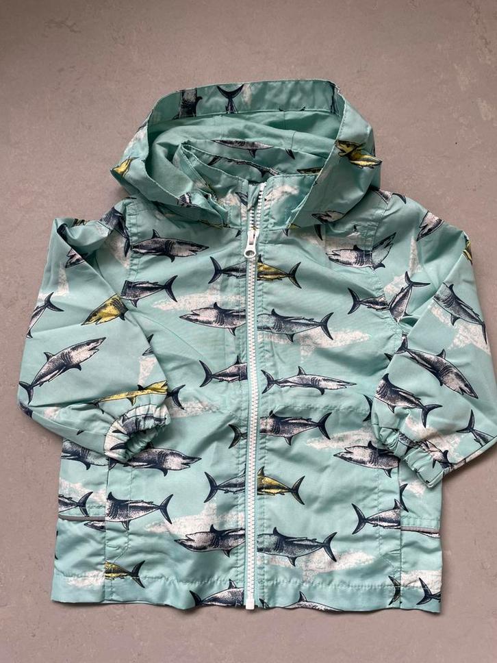 Name it haaien regenjas maat 86, Kinderen en Baby's, Babykleding | Maat 86, Zo goed als nieuw, Jongetje of Meisje, Jasje, Ophalen of Verzenden