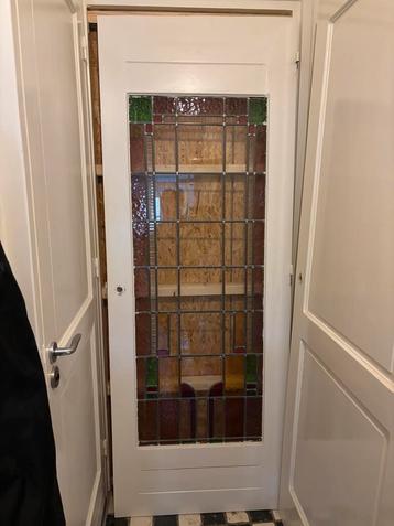 Glas in lood deur jaren uit 30 huis  beschikbaar voor biedingen