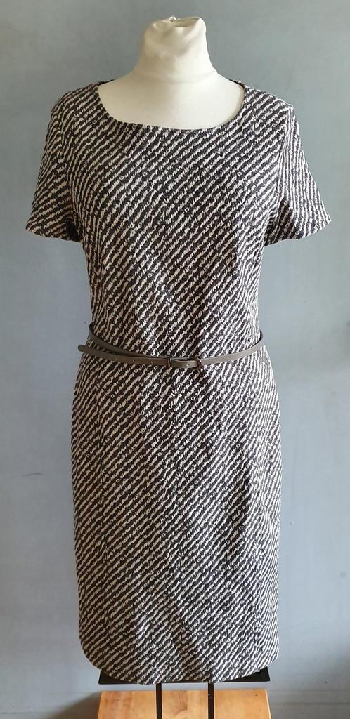 Luisa Cerano jurk, Kleding | Dames, Jurken, Zo goed als nieuw, Maat 36 (S), Grijs, Knielengte, Ophalen of Verzenden