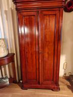 Mahonie kast met origineel beslag en sleutel, Huis en Inrichting, Gebruikt, Met hangruimte, 50 tot 100 cm, 150 tot 200 cm