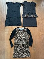 Kerstjurkje panter poes glitter 122 128 HEMA H&M Terstal, Ophalen of Verzenden, Zo goed als nieuw, Meisje, Jurk of Rok