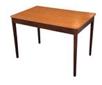 Vintage eettafel jaren 70 compact model glansafwerking, Gebruikt, 100 tot 150 cm, Vintage, Overige materialen