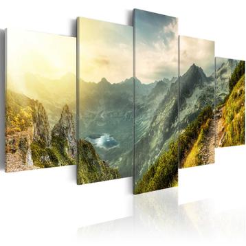 656 Bergen Natuur 5 Luik Canvas XXL Schilderij 200x100 Nieuw beschikbaar voor biedingen